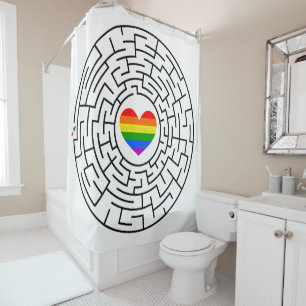 Rideaux De Douche SlipperyJoe's orgueil labyre de labyrinthe de flèc