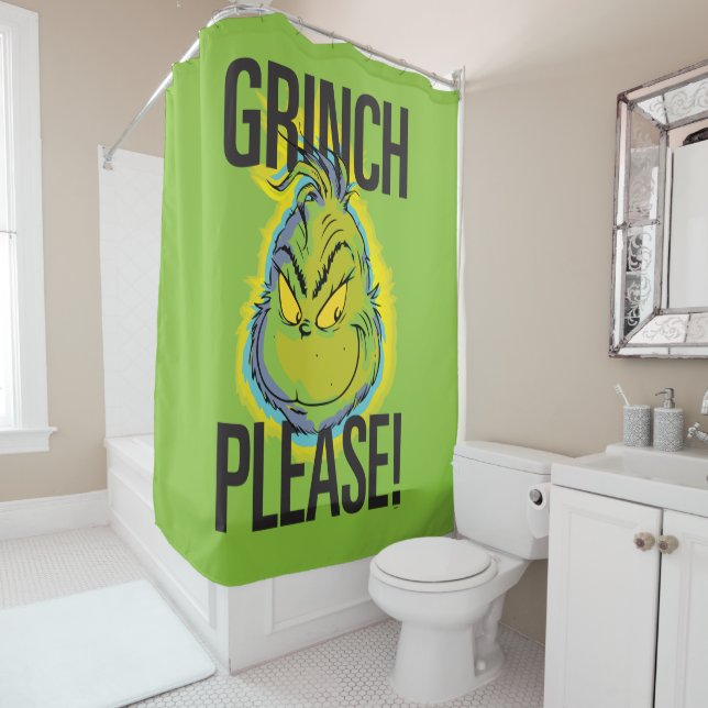 Rideaux De Douche Snarky Grinch | Drôle Grinch S'Il Vous Plaît (En situation)