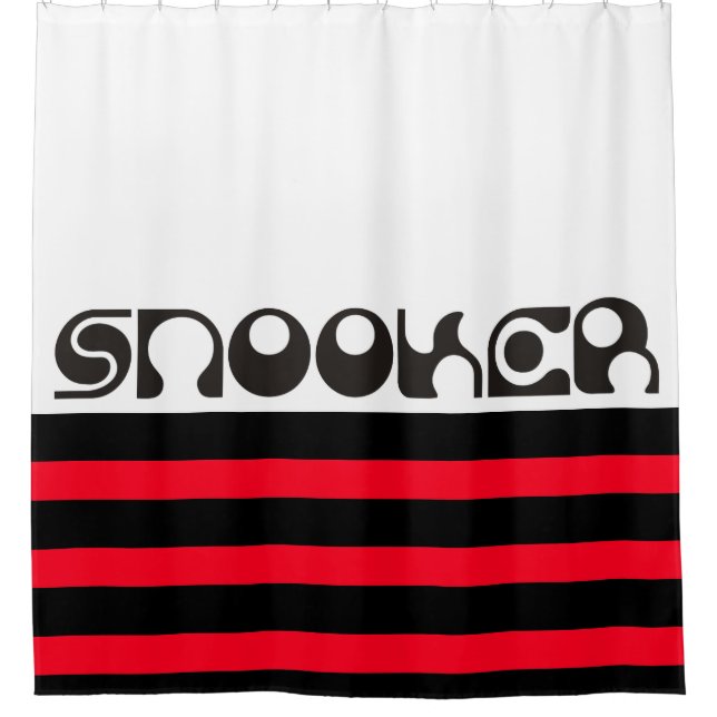 Rideaux De Douche SNOOKER police moderne + vos idées (Devant)