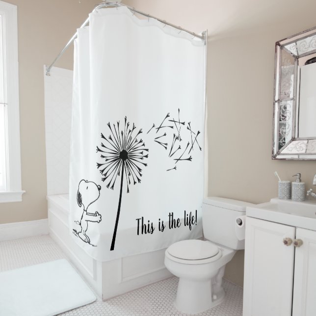Rideaux De Douche Snoopy Avec Dandelion (En situation)