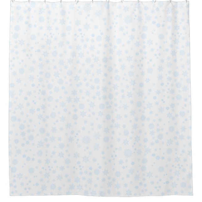 Rideaux De Douche Snowflakes (Ajouter Votre Arrière - plan De Couleu (Devant)