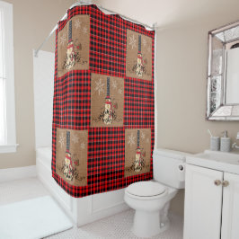 Rideaux De Douche Snowman Joyeux Noël avec Plaid et Burap