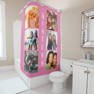 Rideaux De Douche Soeurs modernes personnalisées 6 Collage photo