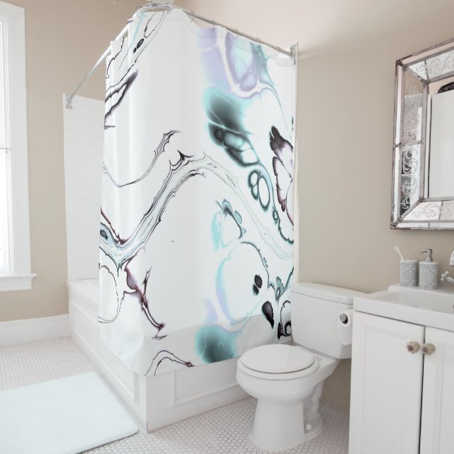 Rideaux De Douche soft fractal (En situation)