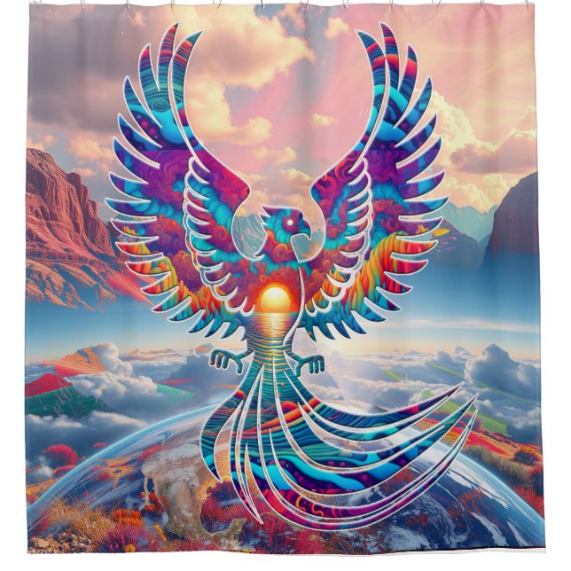 Rideaux De Douche Soleil de Phoenix (Devant)