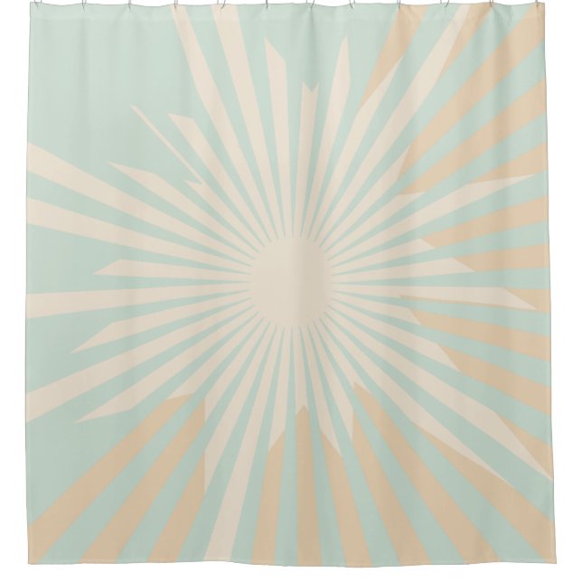 Rideaux De Douche Soleil rétro (Devant)
