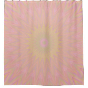 Rideaux De Douche Soleil rose, jaune et vert