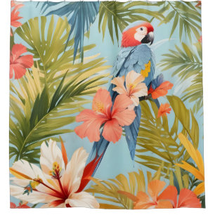 Rideaux De Douche Solitude tropicale Macaw