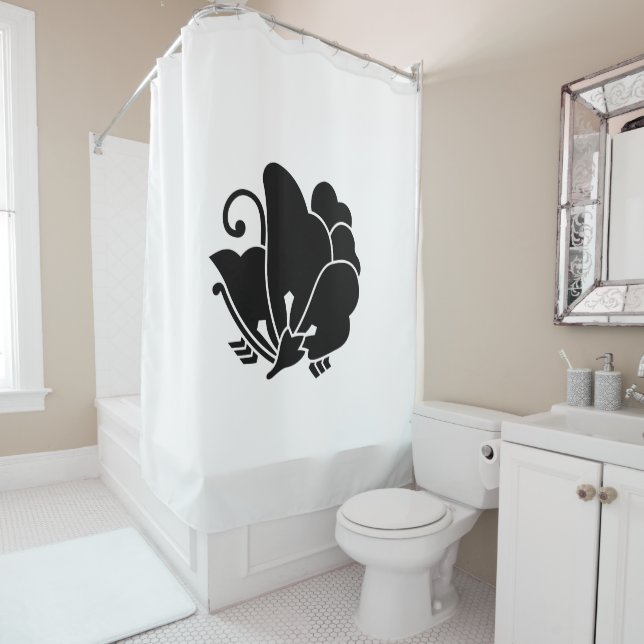 Rideaux De Douche Sorrel en forme de papillon (En situation)