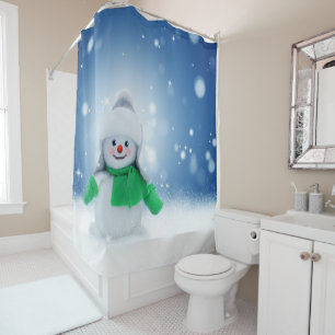 Rideaux De Douche Souhaits de bonhomme de neige
