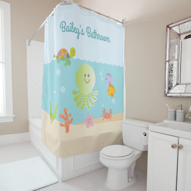 Rideaux De Douche Sous la salle de bain Sea Kid's (En situation)