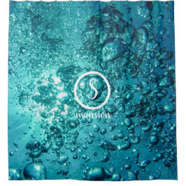 Rideaux De Douche Sous l'eau avec logo et texte personnalisables