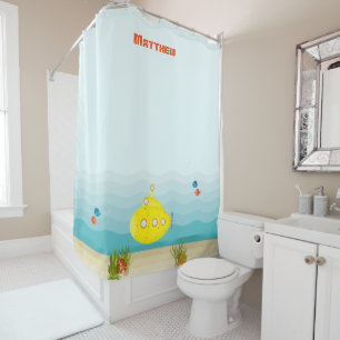 Rideaux De Douche Sous-marin jaune profond