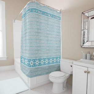 Rideaux De Douche Southwest Winter Snowflake & Pines Personnalisé
