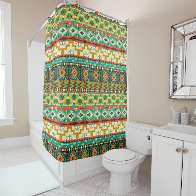 Rideaux De Douche Southwestern Country  (En situation)