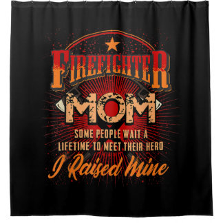Rideaux De Douche Soutien aux pompiers - Fireman Fier Maman