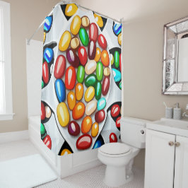 Rideaux De Douche Spectre de douceur : Jelly Beans in Technicolor