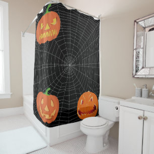Rideaux De Douche Spiderweb sur Black...