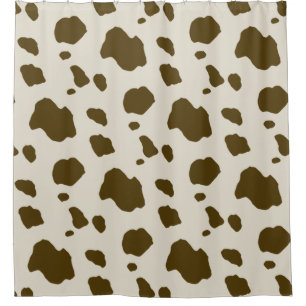 Rideaux De Douche Spots de vache Peaux Brown d'animal Imprimer