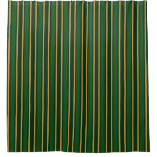 Rideaux De Douche Springbok vert et or bonbons rayures