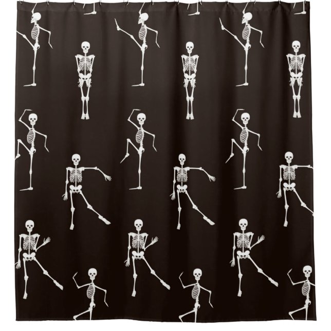 Rideaux De Douche Squelettes dansants motif sans couture (Devant)