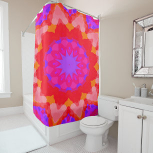Rideaux De Douche Starburst rose et orange
