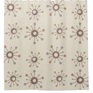 Rideaux De Douche Starburts Atomique Nature Tons Terre