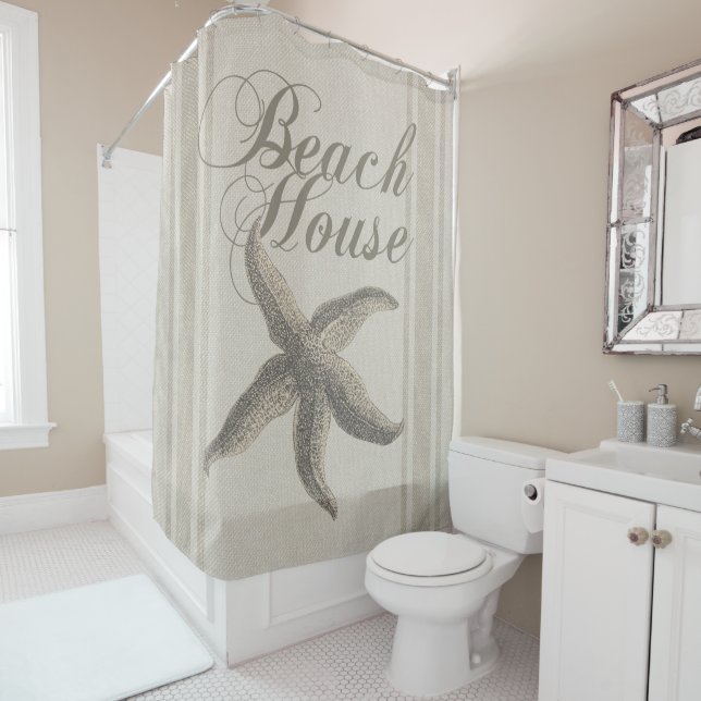 Rideaux De Douche Starfish Beach House Plage Côté Côte (En situation)