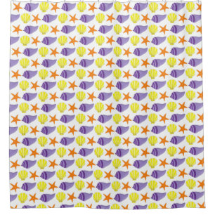 Rideaux De Douche Starfish Sea Shells Seashore Beach House Vacances