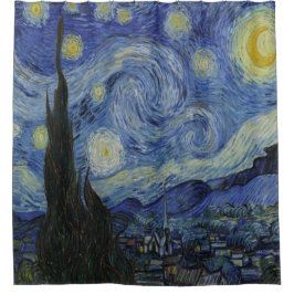 Rideaux De Douche Starry Night Art - Vincent Van Goh Inspiré