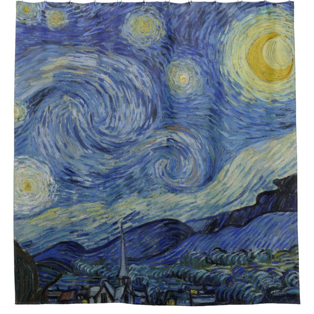 Rideaux De Douche Starry Night Vincent van Gogh Art Peinture (Devant)