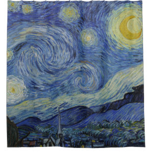 Rideaux De Douche Starry Night Vincent van Gogh Peinture artistique