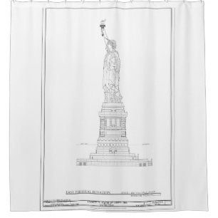 Rideaux De Douche Statue de modèle de liberté