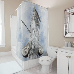 Rideaux De Douche Statue grecque antique Athéna