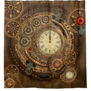 Rideaux De Douche Steampunk, rouages merveilleux