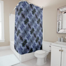 Storm Acrylic Pour Inspired Shower Curtain
