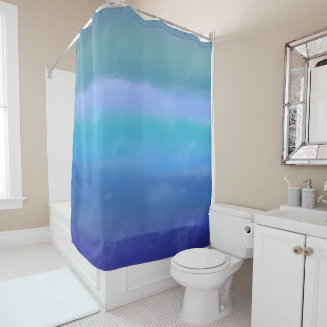 Rideaux De Douche Stormy Skies Art Abstrait (En situation)