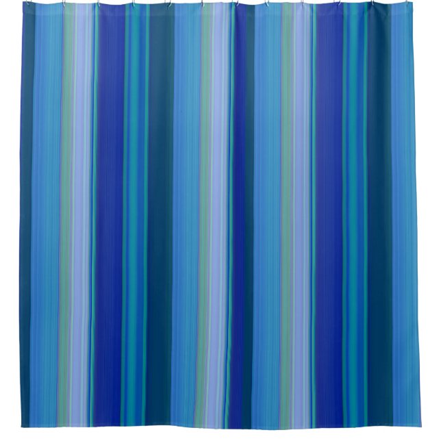 Rideaux De Douche  Stripes in Shades of Blue (Devant)