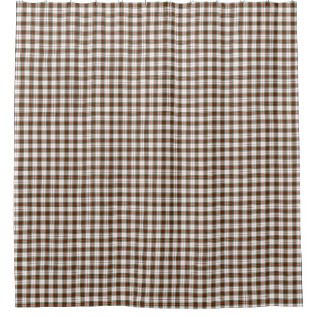 Rideaux De Douche Stuart / Stewart tartan blanc rouge vert plaid (Devant)