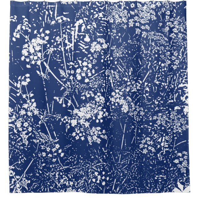 Rideaux De Douche Style Cyanotype Parsley (Devant)