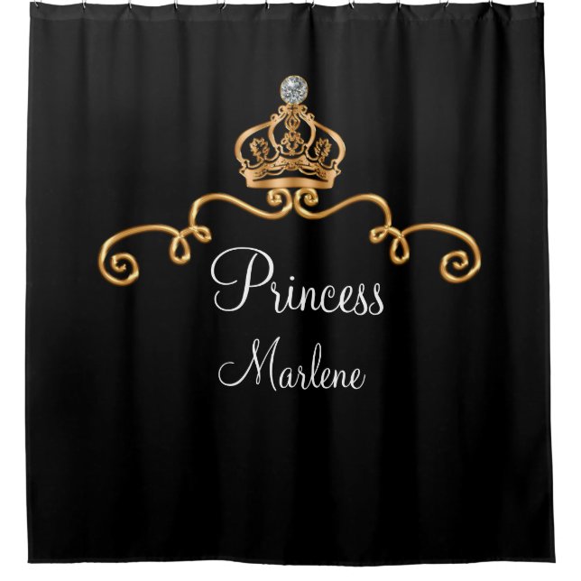 Rideaux De Douche Style de monogramme de princesse royale chic (Devant)