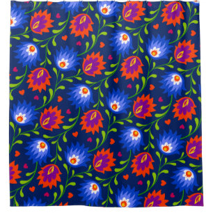 Rideaux De Douche Style mexicain coloré motif floral élégant gras