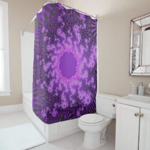 Rideaux De Douche Sunburst Métallique Violet