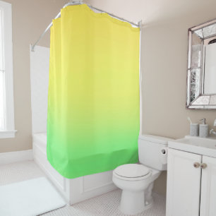 Rideaux De Douche Sunset Ombre Vert & Jaune