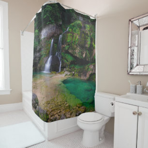 Rideaux De Douche Superbe cascade Virje, Slovénie Poster