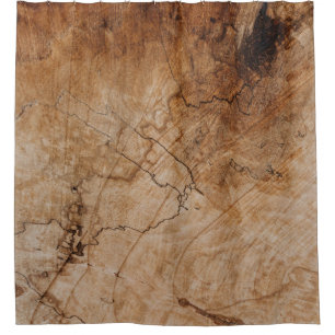 Rideaux De Douche Surface en bois Brown et noir