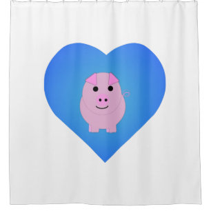 Rideaux De Douche Sweet Piggy Love