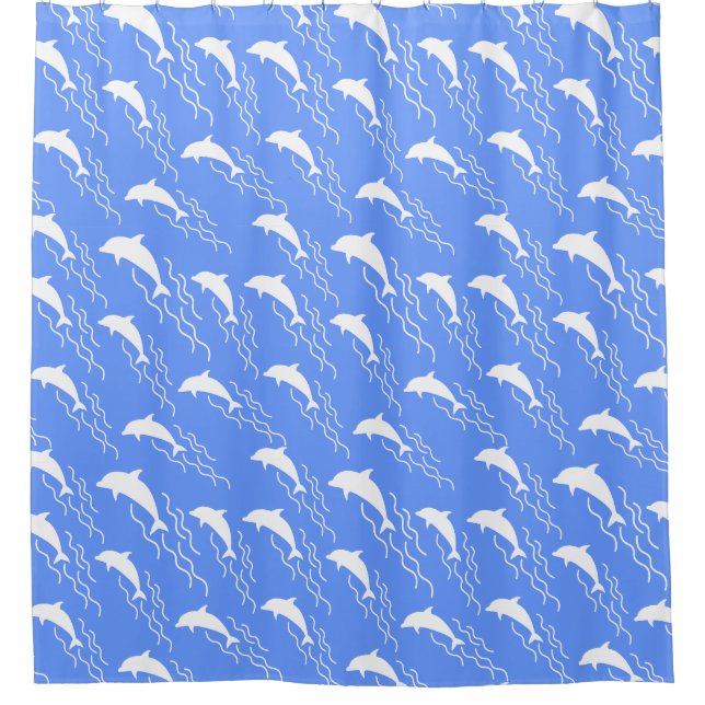 Rideaux De Douche Swimming dolphins design  (Devant)