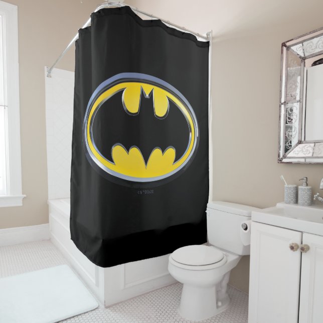 Rideaux De Douche Symbole Batman | Logo classique (En situation)