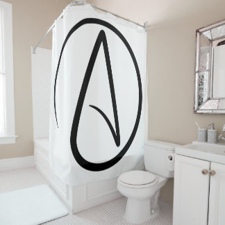 Rideaux De Douche Symbole de l'athéisme - Signe athée